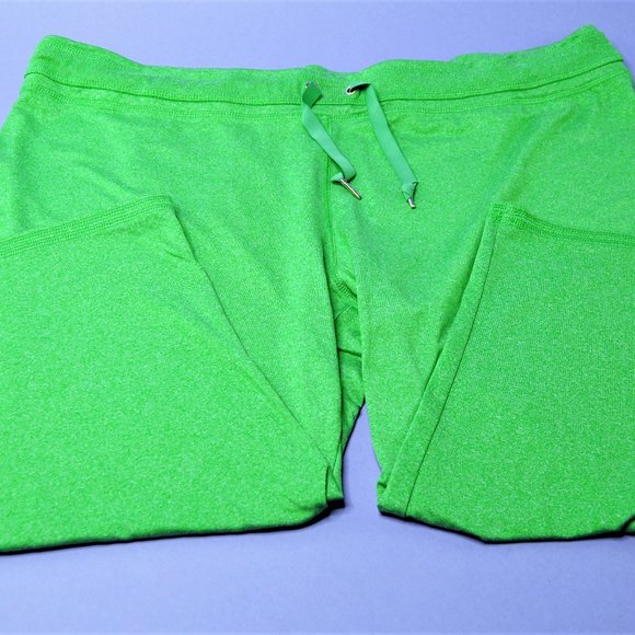 Champion Lime Green Capris Pants with Tie in Front - Picture 1 of 7